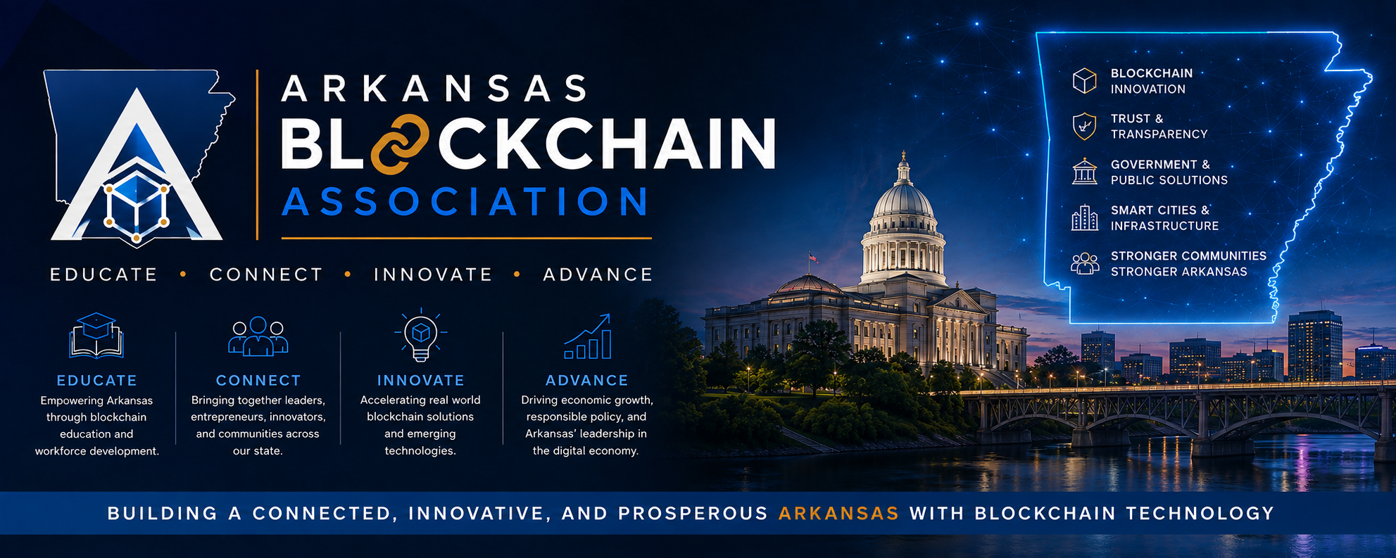 Arkansas Blockchain Association logo